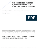 ADIOS DERRAMES CEREBRALES, DIABETES, HIPERTENSIÓN, ALZHEIMER Y MÁS CON ESTA SIMPLE HOJA! CONOCE COMO USARLA!.pdf