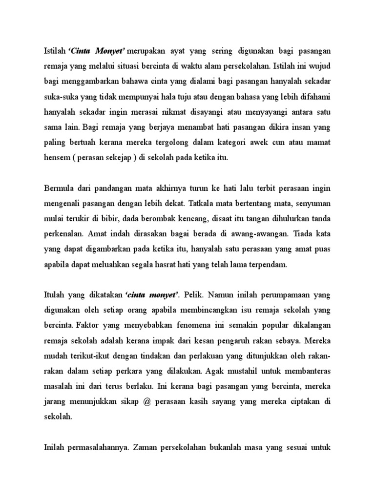Cinta Monyet Pdf