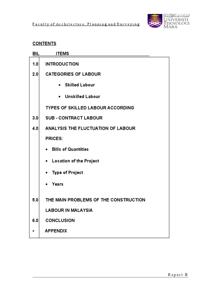 Labour Categories in Malaysian Construction | PDF | Carpentry | Risk