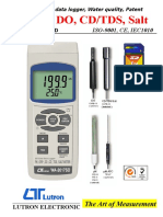 pH/ORP, DO, CD/TDS, Salt: ISO-9001, CE, IEC1010