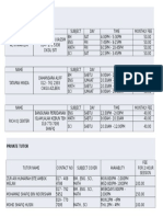 Boss Tuisyen Timetable