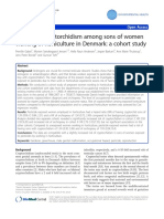 The Risk of Cryptorchidism Among Sons of Women Working in Horticulture in Denmark: A Cohort Study