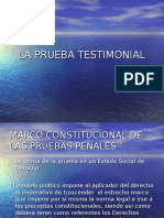 La prueba testimonial en el marco constitucional