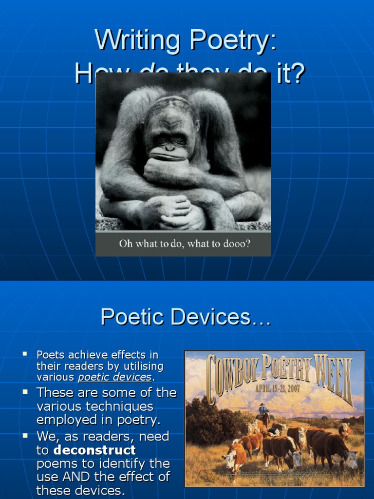 Poetic Devices: Visual & Sound Techniques | PDF | Poetry