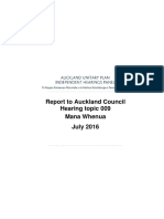 Report to Auckland Council Hearing topic 009 Mana Whenua July 2016