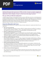 Desktop Deployment Planning Services Customer Datasheet