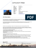 Curriculum Vitae: Job Description