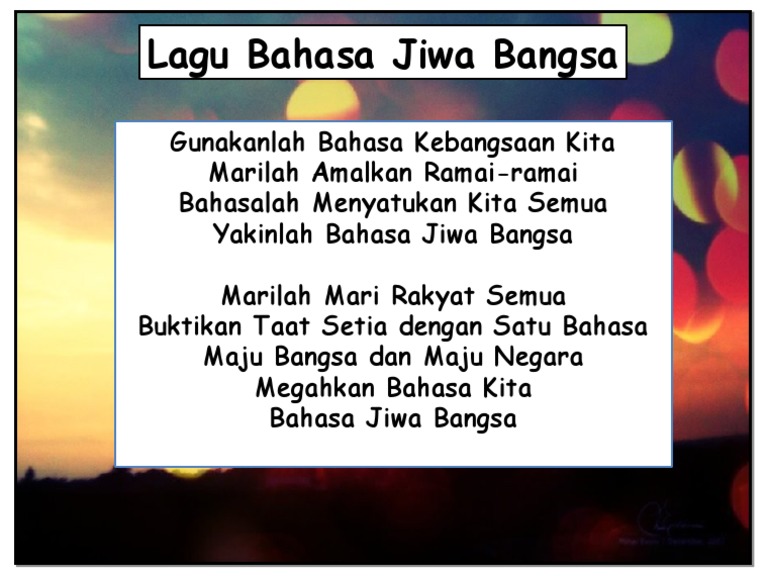 maksud bahasa jiwa bangsa - Boris Morrison