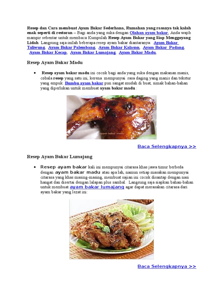 Resep Ayam Goreng Kalasan Enak Dan Empuk - Blog Spots
