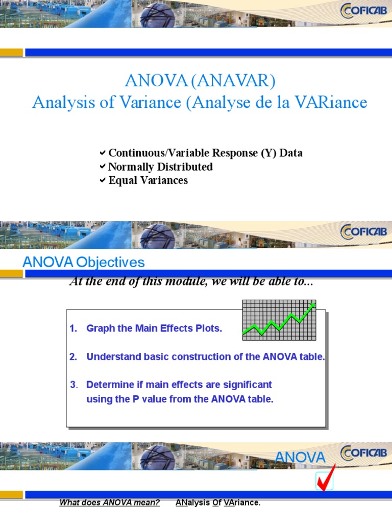 Anova (Anavar) Analysis of Variance (Analyse de La Variance | PDF ...