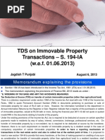 Presentation - CA Jagdish Punjabi - Tds On Immovable Property-194ia - 6.8.2013