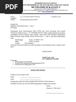 Surat Pemberitahuan Bias