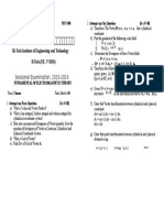 Sessional Examination, 2015-2016: Hi-Tech Institute of Engineering and Technology B.Tech (EE, V SEM)