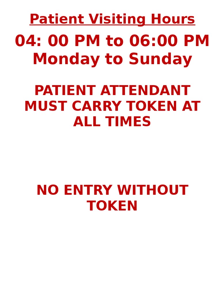 Patient Visiting Hours | PDF