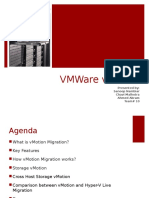 Vmware Vmotion: Presented By: Sanoop Nambiar Chavi Malhotra Ahmed Akram Team# 10