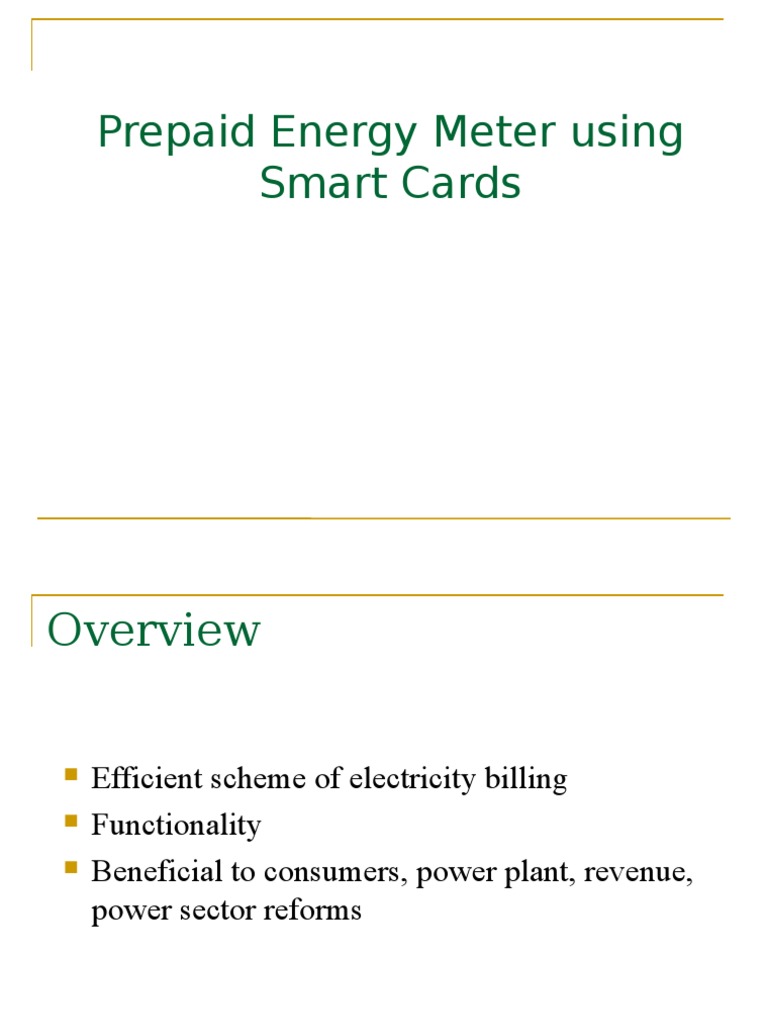 Smart Prepaid Energy Meter System | PDF | Smart Card | Power Supply