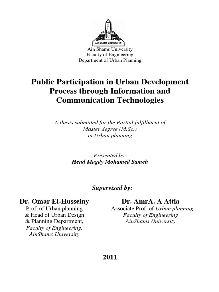 Enhancing Public Participation in Urban Planning | PDF | Public ...