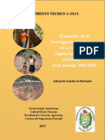 Evaluación de la investigación forestal en la UAGRM (1992-2014