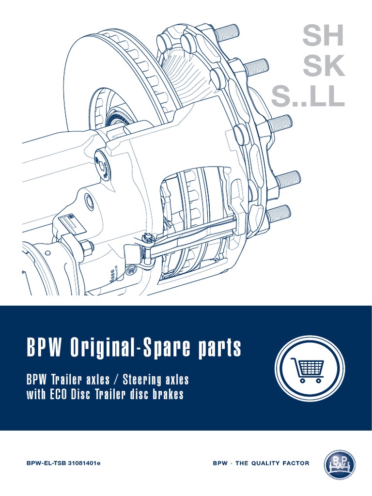 BPW Trailer Axles Steering Axles With ECO Disc Trailer Disc Brakes