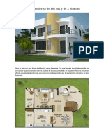 Plano de Casa Moderna de 161 m2 y de 2 Plantas