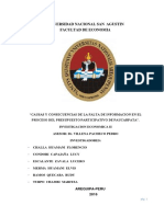 Causas y Consecuencias en El Proceso de Presupuesto Participativo en El Distrito de Paucarpata