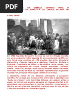 Contribuições Da Ciência Espírita Para o Conhecimento Da Fonética Da Língua Falada No Antigo Egito