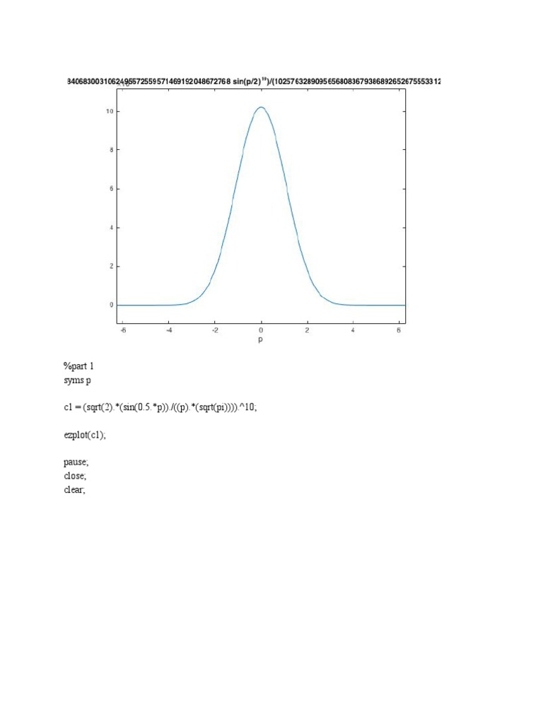 MATLAB Symbolic Plotting Examples | PDF