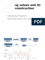 Sampling Values and Its Reconstruction