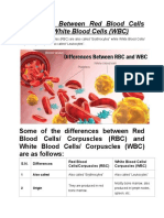 Differences Between Red Blood Cells