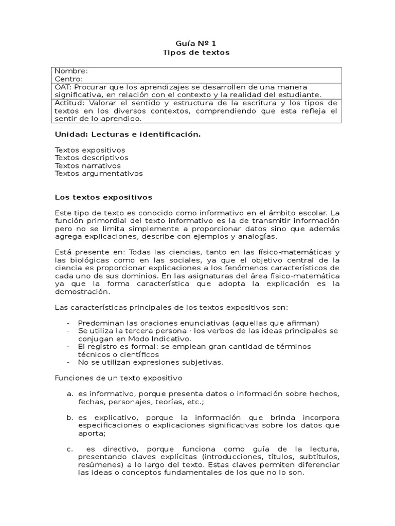 Tipos de Textos Expositivos y Más | PDF | Teoría de la argumentación ...