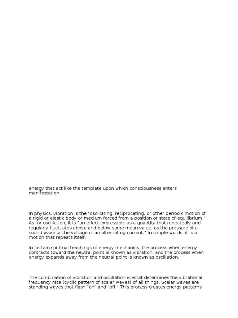 The Difference Between Vibration And Frequency Pdf Oscillation Waves