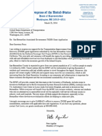 Rep. Aguilar's TIGER Grant Letter of Support for the Redlands Passenger Rail Project (RPRP)