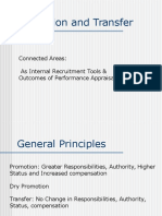 Promotion and Transfer: Connected Areas: As Internal Recruitment Tools & Outcomes of Performance Appraisal