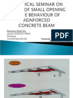 Effect of Transverse Opening in the Behaviour Reinforced