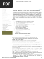 Estudos Sociais Em C. e Tec. Disciplina Iara Souza UFBA