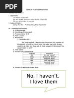 Download LESSON PLAN in ENGLISH VIpositivenegative Rejoinder by Susan B Espiritu SN319482717 doc pdf