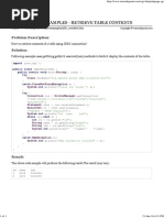 Problem Description:: How To Retrieve Contents of A Table Using JDBC Connection?