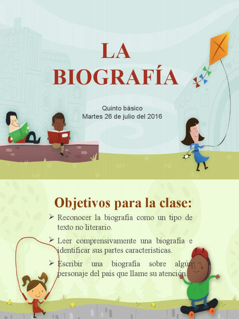 La Biografía Quinto Básico PDF