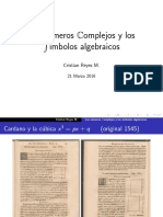 14 - Números Complejos y Símbolos Algebraicos