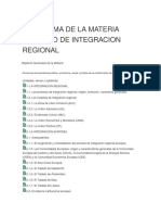 Programa de La Materia Derecho de Integracion Regional