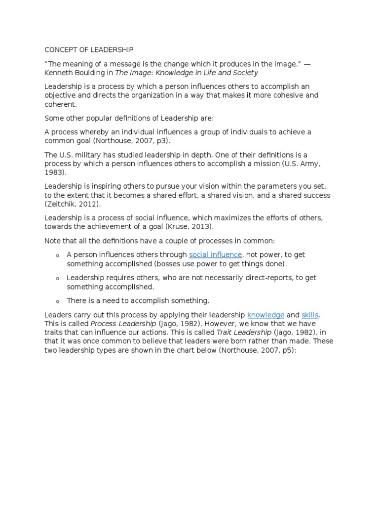 Concept of Leadership | PDF | Leadership | Decision Making
