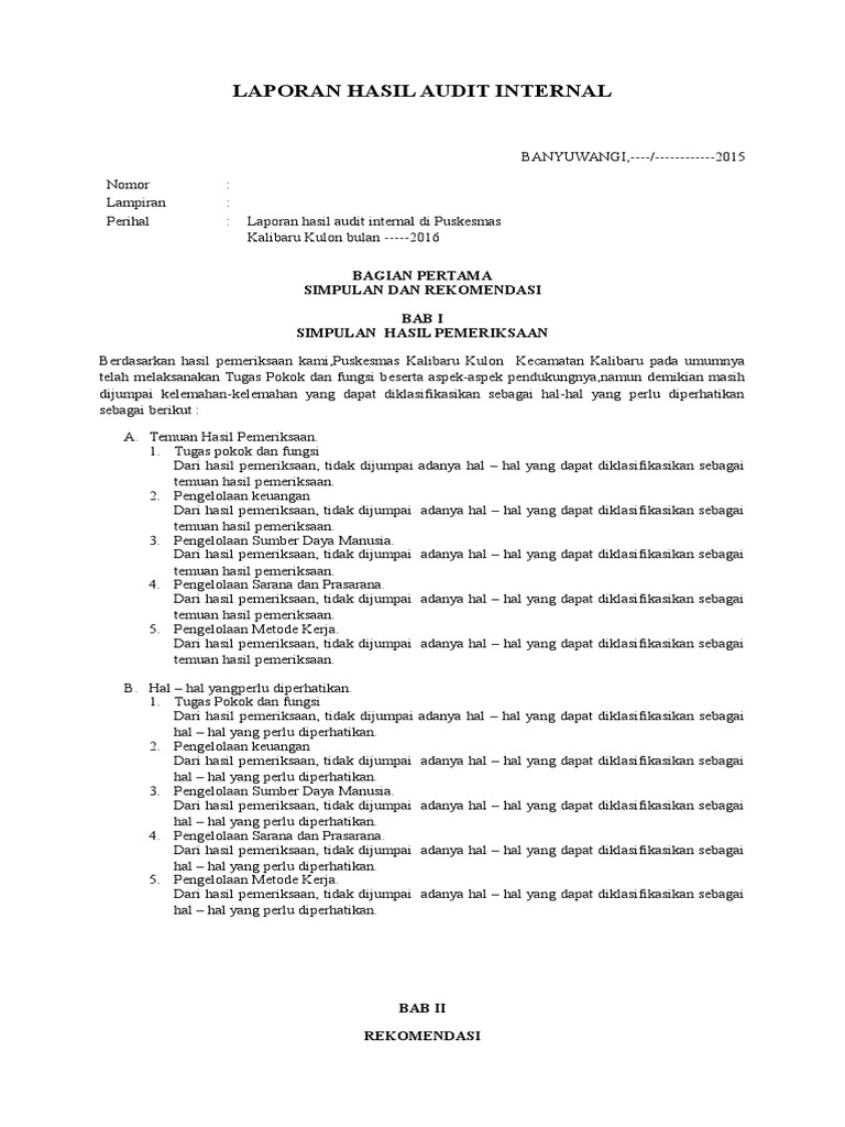 3 1 4 C Laporan Hasil Audit Internal