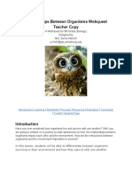 Relationships Between Organisms Webquest Teacher