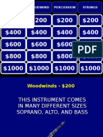 Instrument Jeopardy - Second Round