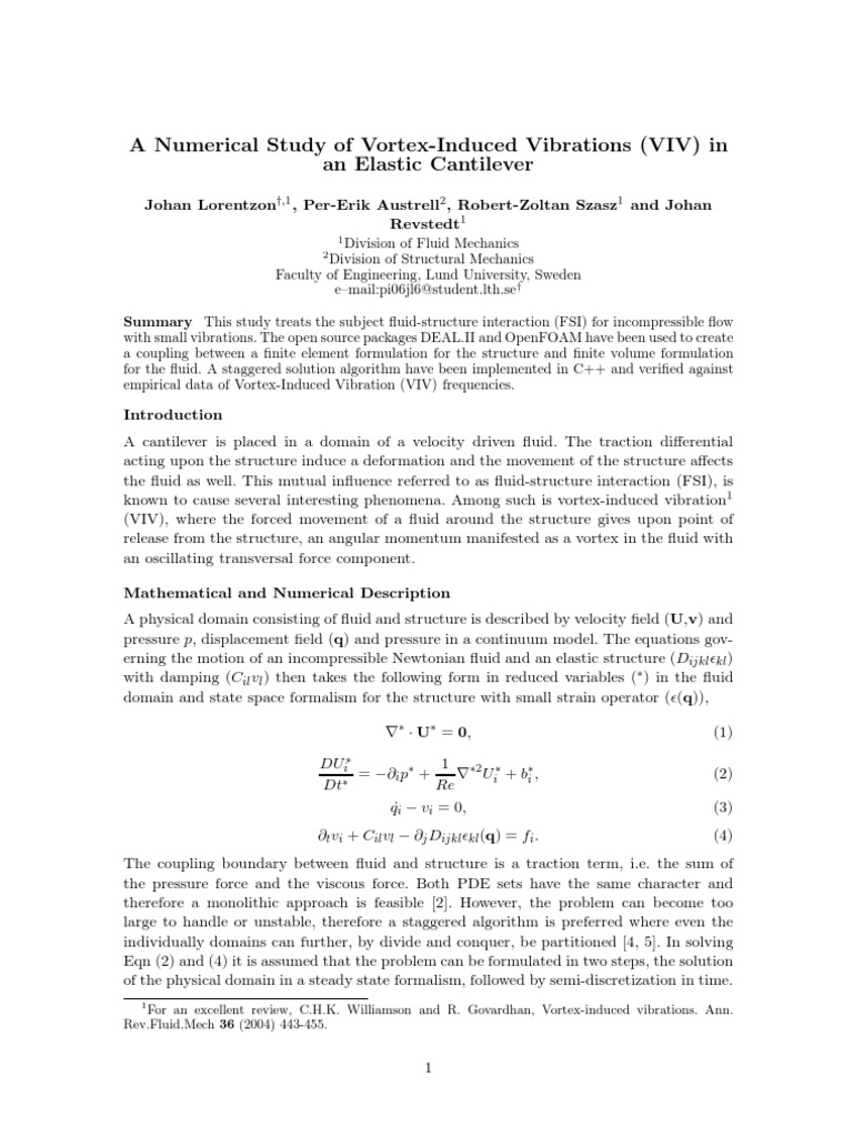 Vortex Induced Vibrations | Download Free PDF | Fluid Mechanics ...