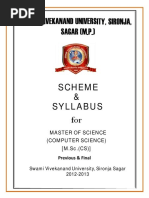 SVU M.sc. (CS) Syllabus