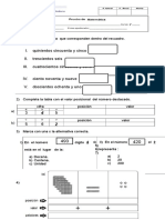 Prueba Numeración Valor Posicional 600