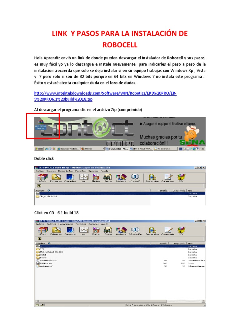Link y Pasos para La Instalación de Robocell | PDF