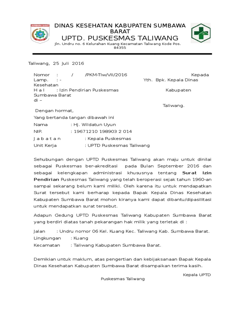 Contoh Surat Formal