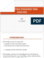 Conducting Standard Task Analysis